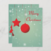 素晴らしい素晴らし、豪華なクリスマスボール シーズンカード (正面/裏面)