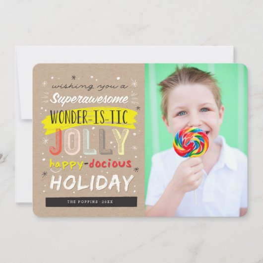 素晴らしい素晴らすてきしい幸せな写真 シーズンカード (正面)