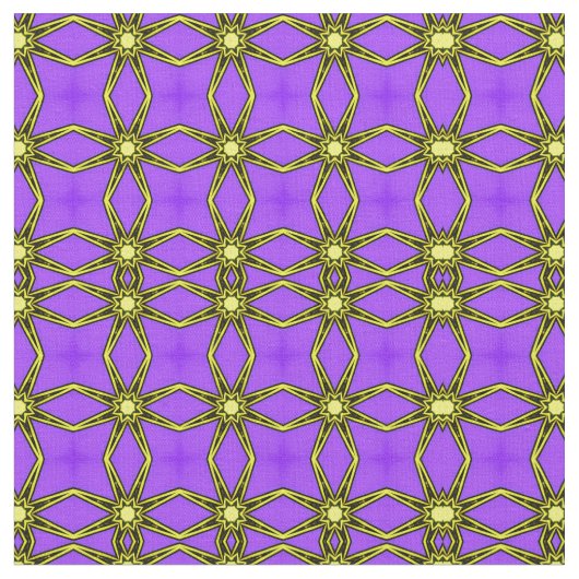 素晴らしい紫と黄色のパターン ファブリック (クローズアップ)