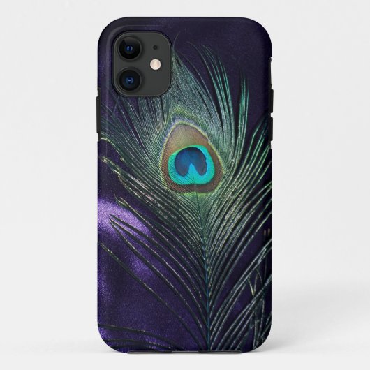 素晴らしい紫色の孔雀の羽 Case-Mate iPhoneケース (裏面)