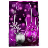 素晴らしい紫色の調子のクリスマス媒体のギフトバッグ ミディアムペーパーバッグ (正面)