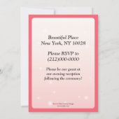 素晴らしい結婚 招待状 (裏面)