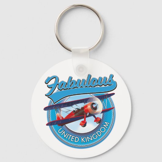 素晴らしい統一された王国の旅行パッチ。カーマグネット キーホルダー (正面)