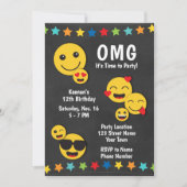 素晴らしい絵文字バースデーパーティー 招待状 (正面)