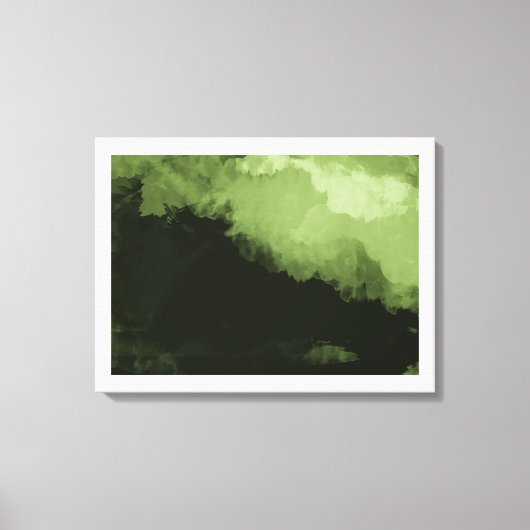 素晴らしい緑のデジタルランドスケープ絵画ズ キャンバスプリント (正面)