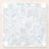 素晴らしい美しいオブ霜の降りたウィンター開花コースター ガラスコースター (裏面)