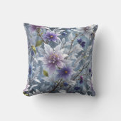 素晴らしい美しい霜の降りたの冬開花 クッション (正面)