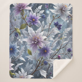 素晴らしい美しい霜の降りたの冬開花 シェルパブランケット