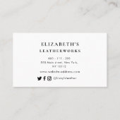 素晴らしい脚本の革製品 名刺 (裏面)