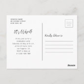 素晴らしい脚本モダン卒業発表 ポストカード (裏面)