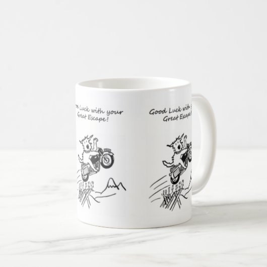 素晴らしい脱出の幸運の漫画のギフトのマグ コーヒーマグカップ (正面右)