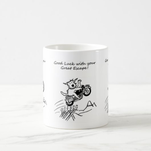 素晴らしい脱出の幸運の漫画のギフトのマグ コーヒーマグカップ (中央)