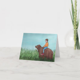 素晴らしい良い日:グリーティングカード4"x5.6" シーズンカード