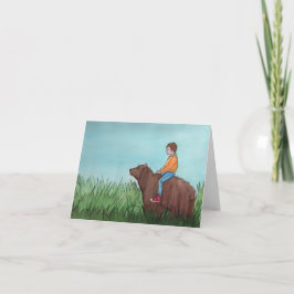 素晴らしい良い日:グリーティングカード4"x5.6" シーズンカード