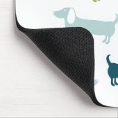 素晴らしい色の美しいダックスフント マウスパッド (コーナー)