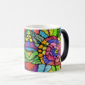 素晴らしい花の抽象芸術モダンアート モーフィングマグカップ (正面右)