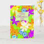 素晴らしい花の母の日カード カード (黄色い花)