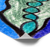 素晴らしい花モダン芸術 ポスター (角)