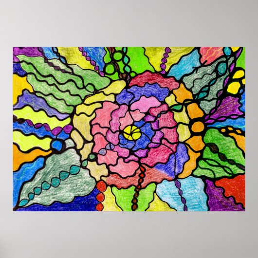 素晴らしい花モダン芸術 ポスター (正面)