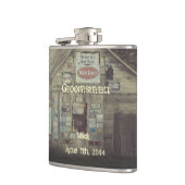 素晴らしい花婿の付添人のフラスコ フラスク (左)