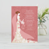 素晴らしい花嫁のブライダルシャワーの招待状 招待状 (スタンド正面)