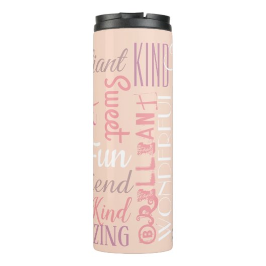 素晴らしい花嫁パーソナライズされたメイドの素晴らしい言葉 タンブラー (裏面)