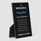 素晴らしい若い青年に贈る　卒業おめでとう フォトプラーク (側面)