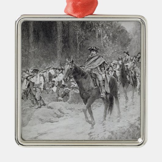 素晴らしい草原からのワシントン州の退去 メタルオーナメント (正面)