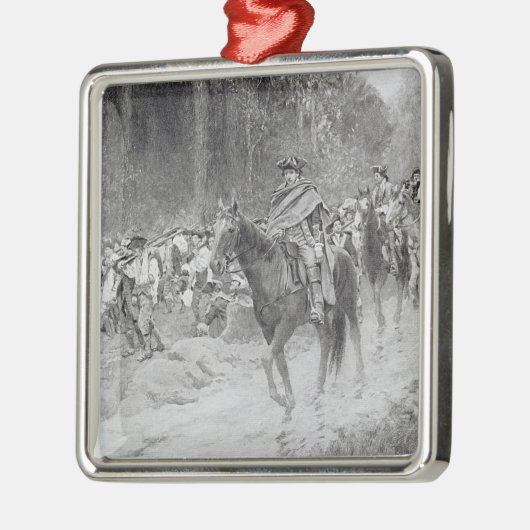 素晴らしい草原からのワシントン州の退去 メタルオーナメント (左)