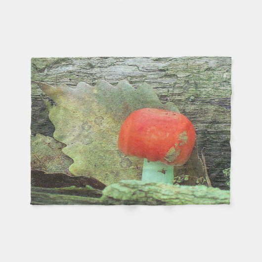 素晴らしい菌類 フリースブランケット (正面(横))