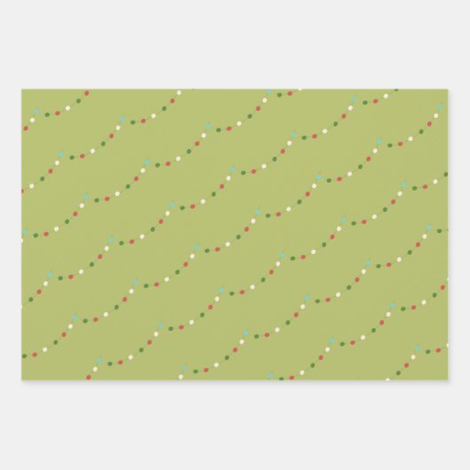 素晴らしい華やかなクリスマスおもしろい ラッピングペーパーシート (正面3)