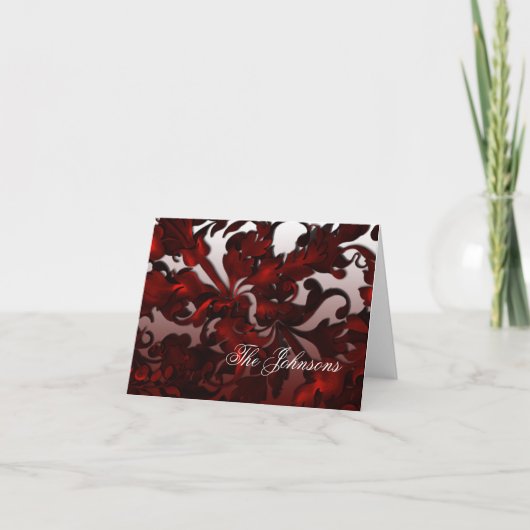 素晴らしい葉のサンキューカード ノートカード (正面)