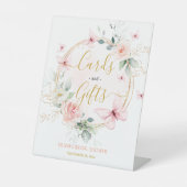 素晴らしい蝶のカードとギフトテーブルサイン 台座サイン (正面)