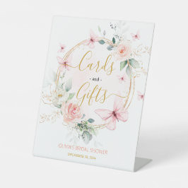 素晴らしい蝶のカードとギフトテーブルサイン 台座サイン