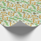 素晴らしい蝶のパターン ラッピングペーパー (角)