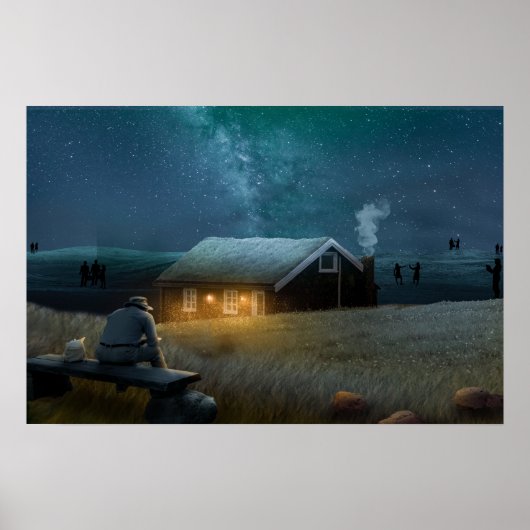 素晴らしい見た孤独な男のウォールアートポスター ポスター (正面)