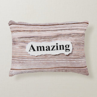 素晴らしい言葉の紙。概念。AMの単語 アクセントクッション