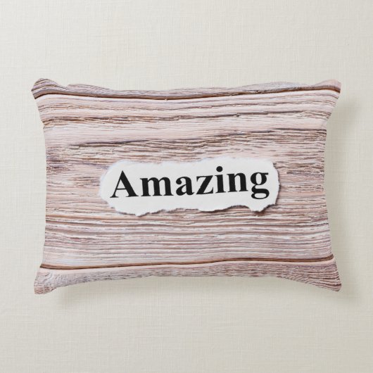 素晴らしい言葉の紙。概念。AMの単語 アクセントクッション (正面)