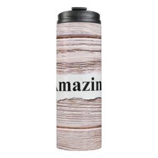 素晴らしい言葉の紙。概念。AMの単語 タンブラー