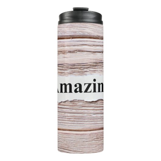 素晴らしい言葉の紙。概念。AMの単語 タンブラー (正面)