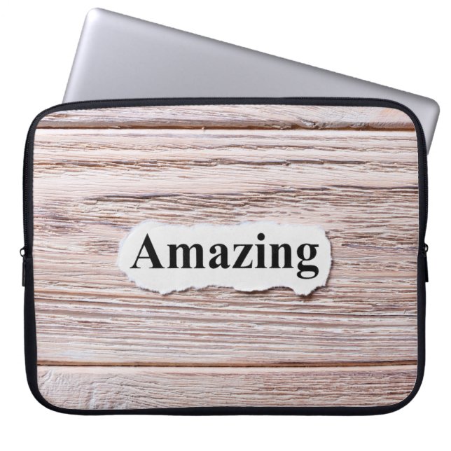 素晴らしい言葉の紙。概念。AMの単語 ラップトップスリーブ (正面)