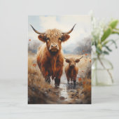 素晴らしい誕生日をお祈り! – ハイランド牛 シーズンカード (スタンド正面)