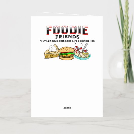 素晴らしい誕生日を持つ | アイスクリームサンデ 箔グリーティングカード (裏面)