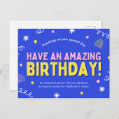 素晴らしい誕生日を過ごす！ ポストカード (正面/裏面)