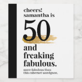 素晴らしい誕生日カスタム時代おもしろい ワインラベル (シングルラベル)