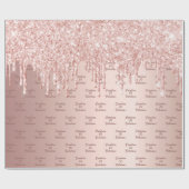 素晴らしい誕生日バラ金ゴールドグリッタースパークル ラッピングペーパー (フラット)