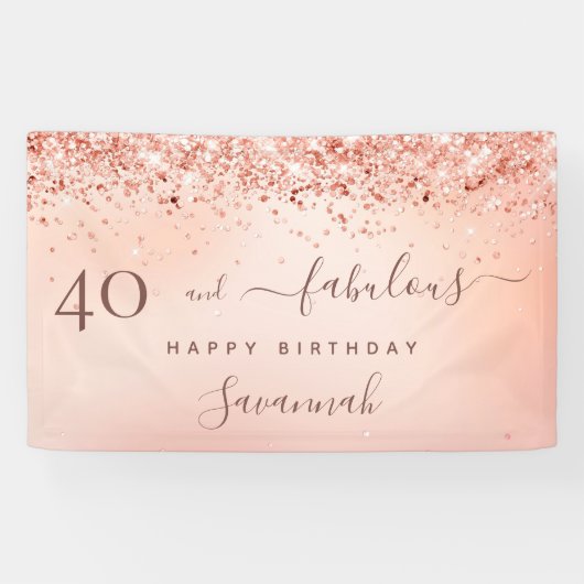 素晴らしい誕生日バラ金ゴールド赤面ピンク 横断幕 (横)