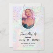 素晴らしい誕生日パーティーに招待されました！写真 招待状 (正面)