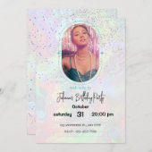 素晴らしい誕生日パーティーに招待されました！写真 招待状 (正面/裏面)