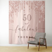 素晴らしい誕生日パーティーグリッターバラ金ゴールドスパークル タペストリー (インサイチュ)